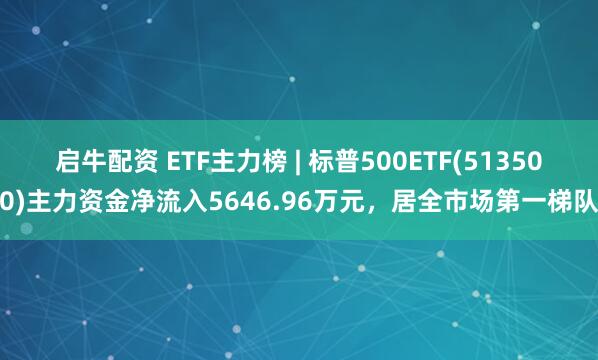 启牛配资 ETF主力榜 | 标普500ETF(513500)主力资金净流入5646.96万元，居全市场第一梯队